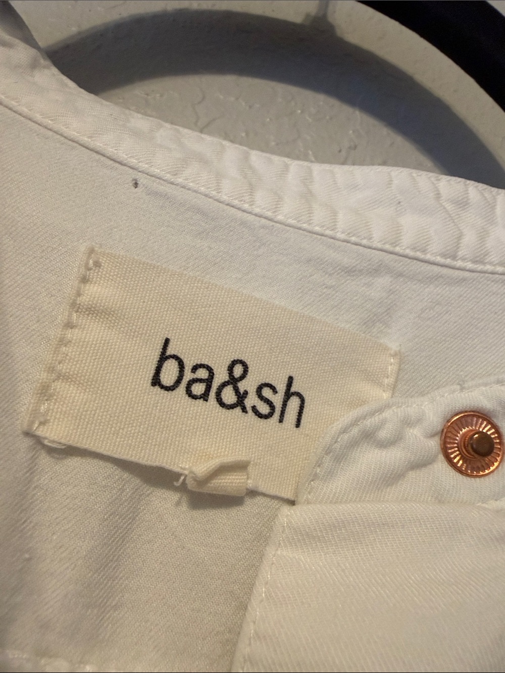 ba&sh White Ruffled Collar Button Placket Blouse - Picture 3 of 7